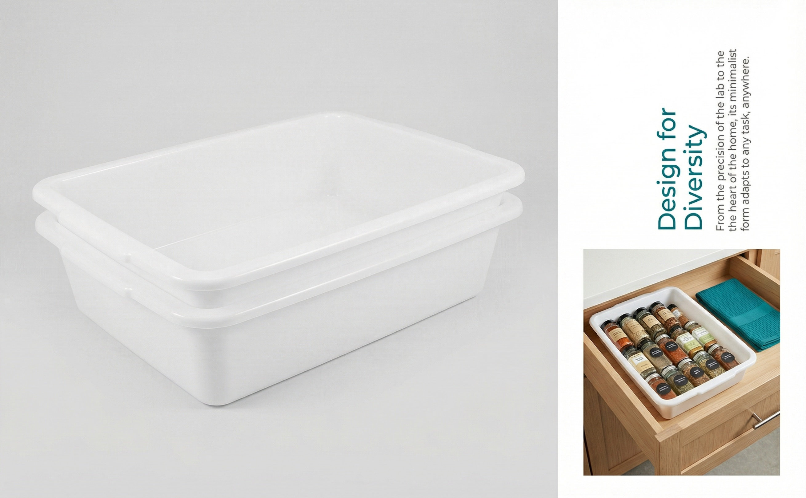 Medical Lab Management - 2Pcs Plastic Laboratory Organizer Tray Rectangular